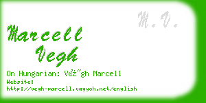 marcell vegh business card